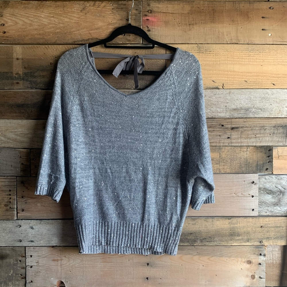 Silver Sparkle with Cute Tie in Back